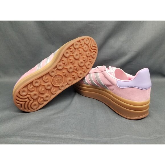 Adidas Gazelle Bold J Sneakers Suede Pink Silver Girls Size 4.5 DISPLAY MODEL! - Picture 2 of 15